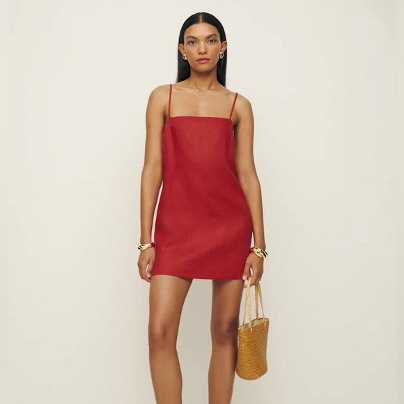 Reformation Aubree Linen Dress - Picture 2 of 6